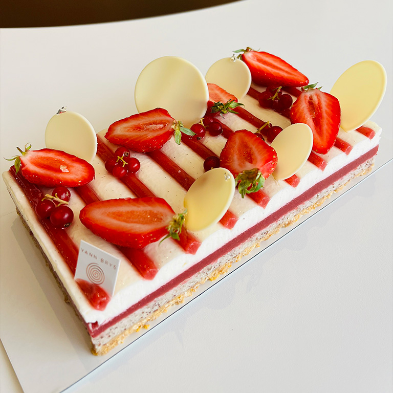 bayadère fraise entremet à partager